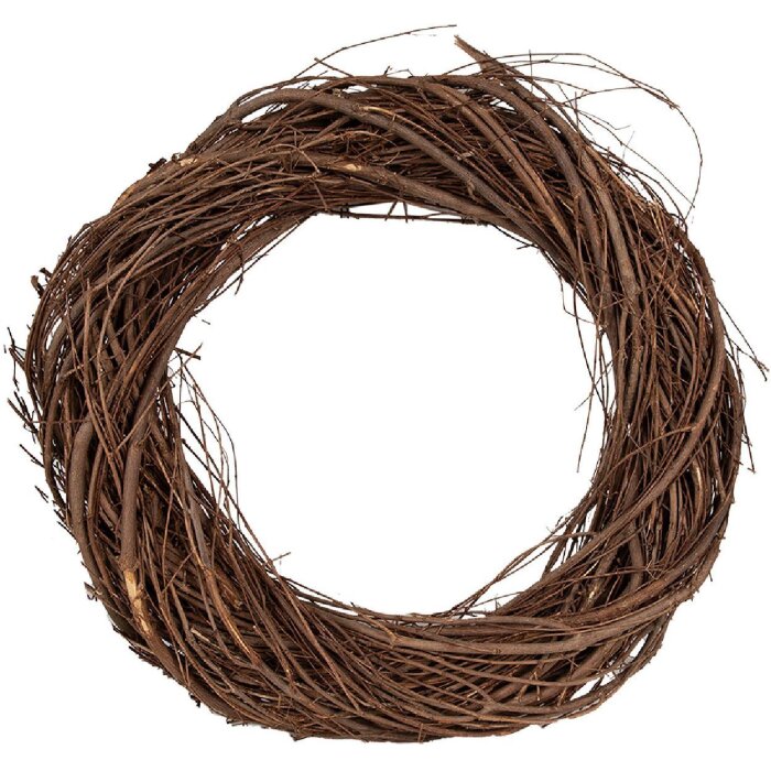 Corona Decorativa Clayre & Eef 6RO0602S Marrón Ø 30x5 cm Elegante Accesorio para el Hogar