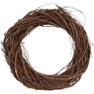 Corona Decorativa Clayre & Eef 6RO0602S Marrón Ø 30x5 cm Elegante Accesorio para el Hogar