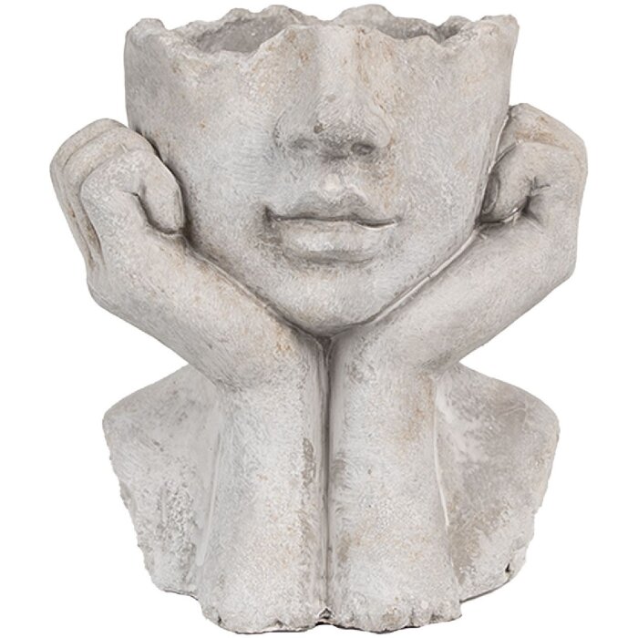 Clayre & Eef 6TE0498S Maceta Gris 17x14x18 cm