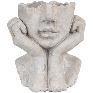 Clayre & Eef 6TE0498S Maceta Gris 17x14x18 cm