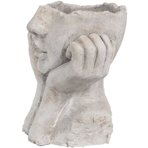 Clayre & Eef 6TE0498S Maceta Gris 17x14x18 cm
