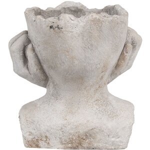 Clayre & Eef 6TE0498S Maceta Gris 17x14x18 cm