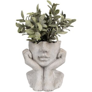 Clayre & Eef 6TE0498S Maceta Gris 17x14x18 cm