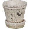 Clayre & Eef 6TE0503S Macetero Beige Ø 9x9 cm - Decoración con estilo