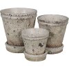 Clayre & Eef 6TE0503S Macetero Beige Ø 9x9 cm - Decoración con estilo