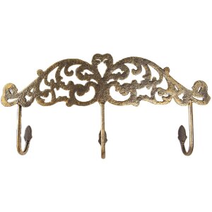 Clayre & Eef 6Y5435 Perchero color oro 38x5x19 cm