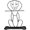 Clayre & Eef 6Y5437 Paragüero motivo perro 46x15x58 cm negro