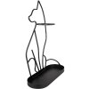 Clayre & Eef 6Y5438 Paragüero Diseño Gato 42x16x59 cm Negro