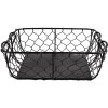 Clayre & Eef 6Y5479 Cesta Negra 23x23x7 cm Almacenamiento con estilo