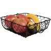 Clayre & Eef 6Y5479 Cesta Negra 23x23x7 cm Almacenamiento con estilo