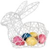 Clayre & Eef 6Y5481S Cesta Rabbit 22x11x22 cm Blanco - Almacenamiento con estilo
