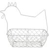 Clayre & Eef 6Y5482 Cesta Pollo 27x16x27cm Blanco Decorativa Práctica Elegante