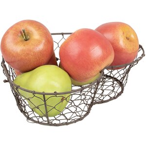 Clayre & Eef 6Y5483 Juego de 3 cestas marrón 25x23x11/22x20x10/19x18x8 cm