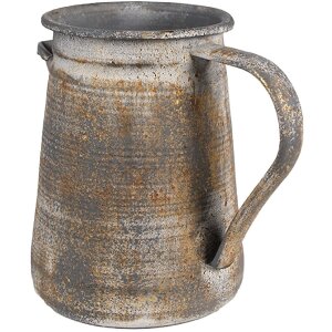 Clayre & Eef 6Y5495 Jarra decorativa Gris 20x12x16 cm