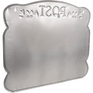 Clayre & Eef 6Y5503 Buzón de Pared Metal Gris 41x9x36 cm