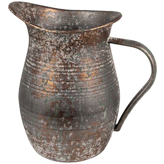 Clayre & Eef 6Y5504 Jarra decorativa Gris 19x13x19 cm