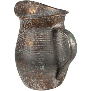 Clayre & Eef 6Y5504 Jarra decorativa Gris 19x13x19 cm