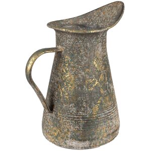 Clayre & Eef 6Y5506 Jarra Decorativa Oro Verde 21x15x25 cm
