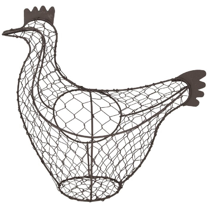 Clayre & Eef 6Y5521 Cesta Pollo 30x12x25cm Marrón - Cesta de almacenaje decorativa