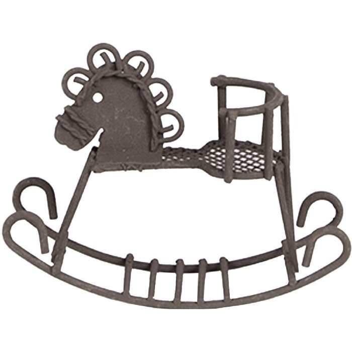 Clayre & Eef 6Y5523 Decoración Caballo Balancín Marrón 9x3x6 cm