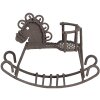 Clayre & Eef 6Y5523 Decoración Caballo Balancín Marrón 9x3x6 cm