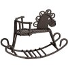 Clayre & Eef 6Y5523 Decoración Caballo Balancín Marrón 9x3x6 cm