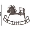 Clayre & Eef 6Y5523 Decoración Caballo Balancín Marrón 9x3x6 cm