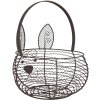 Clayre & Eef 6Y5528 Cesta Conejo Marrón Ø 20x12/27 cm Hierro