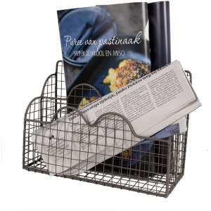 Clayre & Eef 6Y5530 Portacartas Marrón 27x12x22 cm - Accesorios de Oficina Elegantes