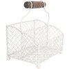 Clayre & Eef 6Y5533 Portacartas Blanco 19x15x9/24 cm - Práctico y Elegante