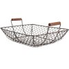 Clayre & Eef 6Y5543 Juego de cestas 2 piezas marrón 40x34x14/36x30x13cm