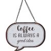 Clayre & Eef 6Y5546 Letrero Texto Blanco Negro 18x1x14 cm