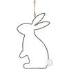 Clayre & Eef 6Y5558 Colgante decorativo Conejo 17x11cm Gris - Decoración de Pascua