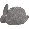 Clayre & Eef 6Y5561 Conejo Decorativo Hierro Gris 16x4x11 cm Estilo Campestre