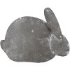 Clayre & Eef 6Y5561 Conejo Decorativo Hierro Gris 16x4x11 cm Estilo Campestre