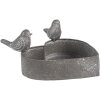 Clayre & Eef 6Y5563 Jardinera Gris 14x12x7 cm Diseño Elegante