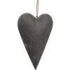 Clayre & Eef 6Y5569M Percha Decorativa Corazón 15x2x10 cm Gris