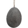 Clayre & Eef 6Y5571 Huevo Colgador Decorativo 10x2x8 cm Gris
