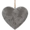 Clayre & Eef 6Y5572 Percha decorativa corazón 11x2x10 cm en gris