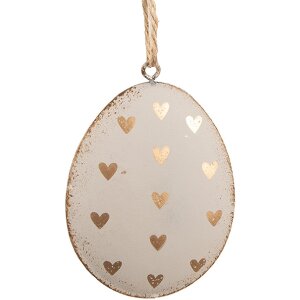 Clayre & Eef 6Y5575 Huevo colgante decorativo 8x1x6...