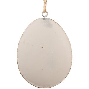 Clayre & Eef 6Y5575 Huevo colgante decorativo 8x1x6 cm Gris - Decoración de Pascua