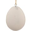 Clayre & Eef 6Y5575 Huevo colgante decorativo 8x1x6 cm Gris - Decoración de Pascua