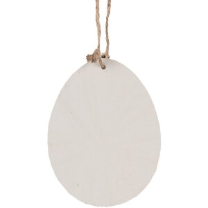 Clayre & Eef 6Y5580 Percha Decorativa Huevo Blanco...