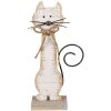 Clayre & Eef 6Y5594 Decoración Gato 21x8x38 cm Blanco