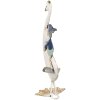 Clayre & Eef 6Y5595 Ganso decorativo 15x13x36cm Blanco Azul