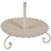 Clayre & Eef 6Y5601 Estantería Hierro Beige Redonda Ø 32x51 cm Antiguo con pájaro