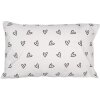 Clayre & Eef BSL36 Funda de Cojín Blanco Gris 30x50 cm Motivo Conejito Poliéster