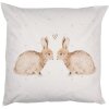 Clayre & Eef BSLC22 Funda de Cojín Blanco 45x45 cm Acogedor accesorio para el hogar
