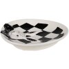 Clayre & Eef CBDP Plato Pequeño Blanco Negro 21x18x4 cm