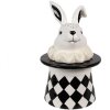 Clayre & Eef CBVO Maceta Blanco Negro 13x13x20 cm